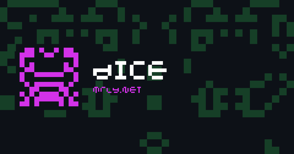 dice card