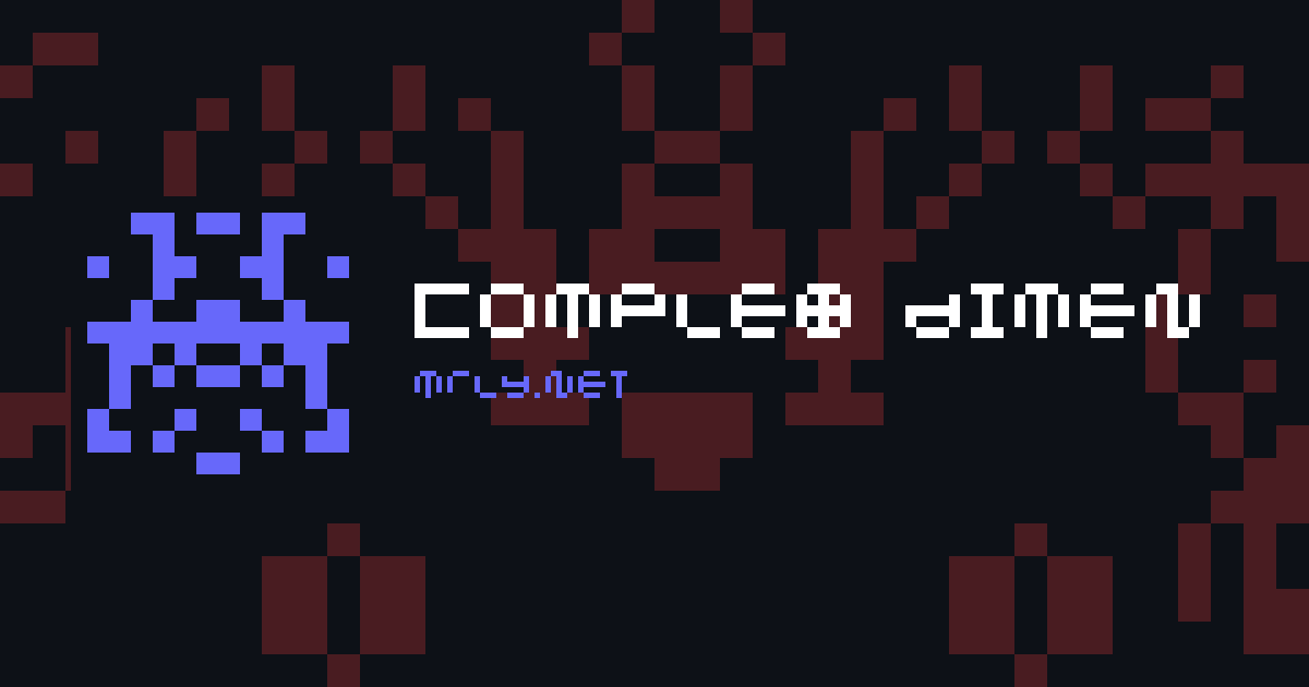 Complex dimensions card