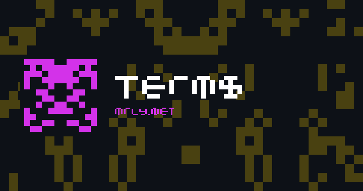 Terms card